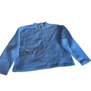 Vintage Suttons Sportswear Men's Blue Fleece  Sweater
